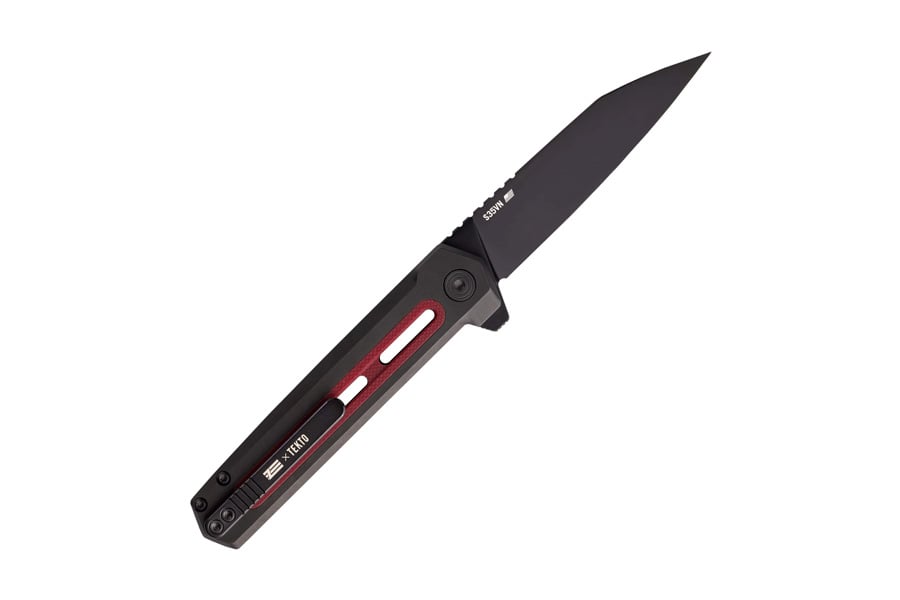 Tekto Knives F4 Echo Folding Pocket Knife with Red Accent